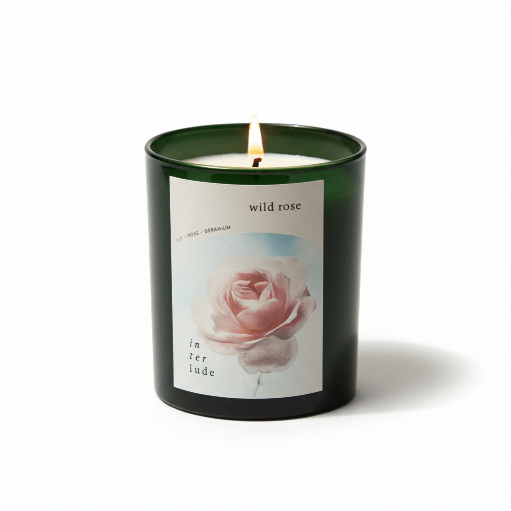 Rose Scented Soy Wax Candle for Romantic Home Fragrance