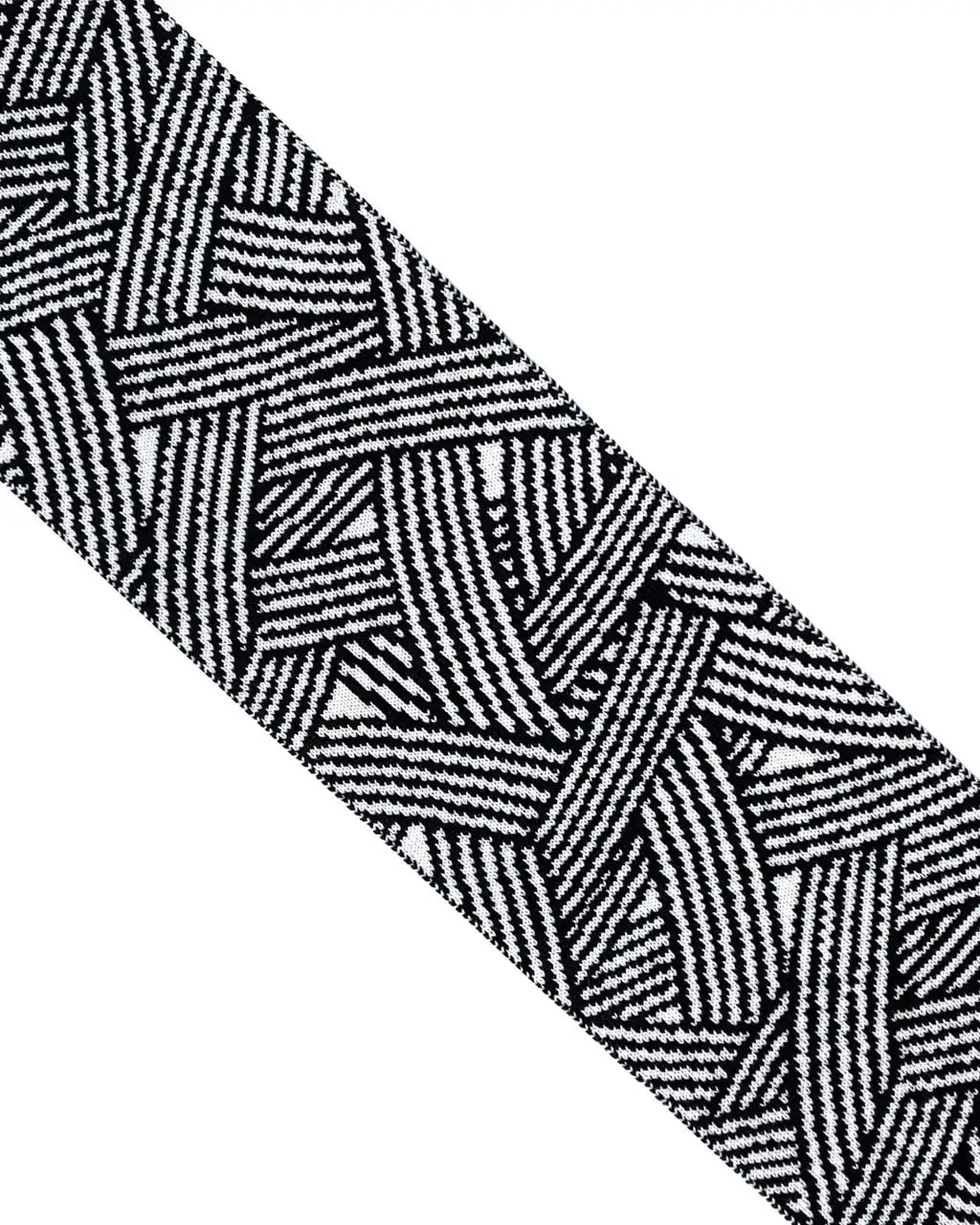 INGMARSON Geometric Striped Wool and Cashmere Scarf Black & White Clothing & Accessories > Clothing Accessories > Scarves & Snoods > Scarves > Winter Scarves > Geometric Scarves > Striped Wool and Cashmere Scarf emmy-jane-boutique.myshopify.com