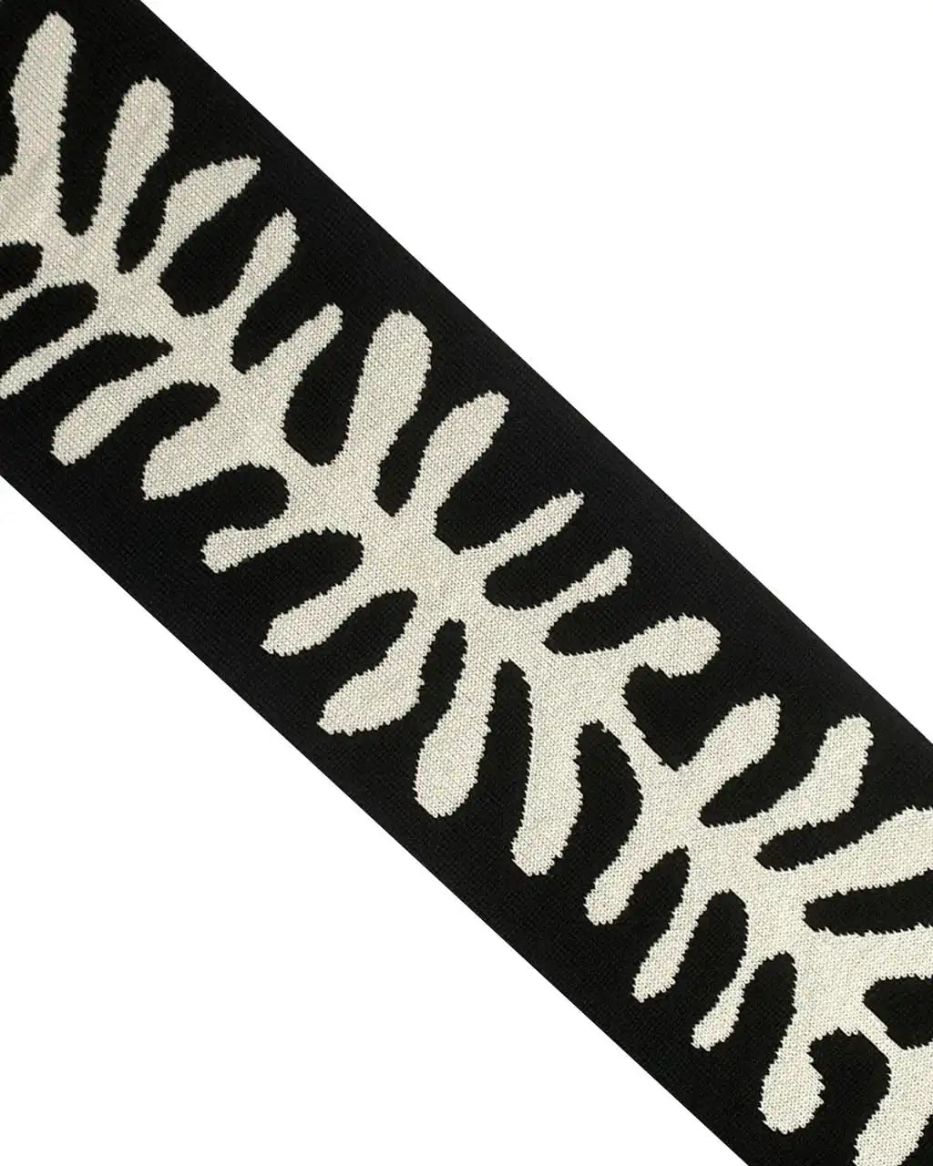 INGMARSON Organic Shape Wool Cashmere Scarf Black & White Clothing & Accessories > Clothing Accessories > Scarves & Snoods > Scarves > Winter Scarves > Geometric Scarves > Striped Wool and Cashmere Scarf emmy-jane-boutique.myshopify.com