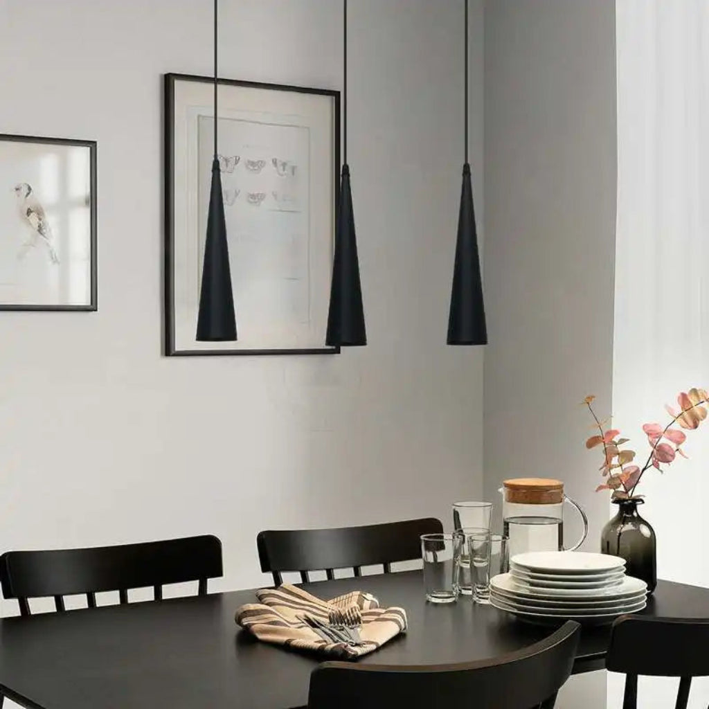 LEDSone UK Ltd Long Cone Pendant Light Black Tube Conical Ceiling Hanging Light ~4594 pendant lightss emmy-jane-boutique.myshopify.com