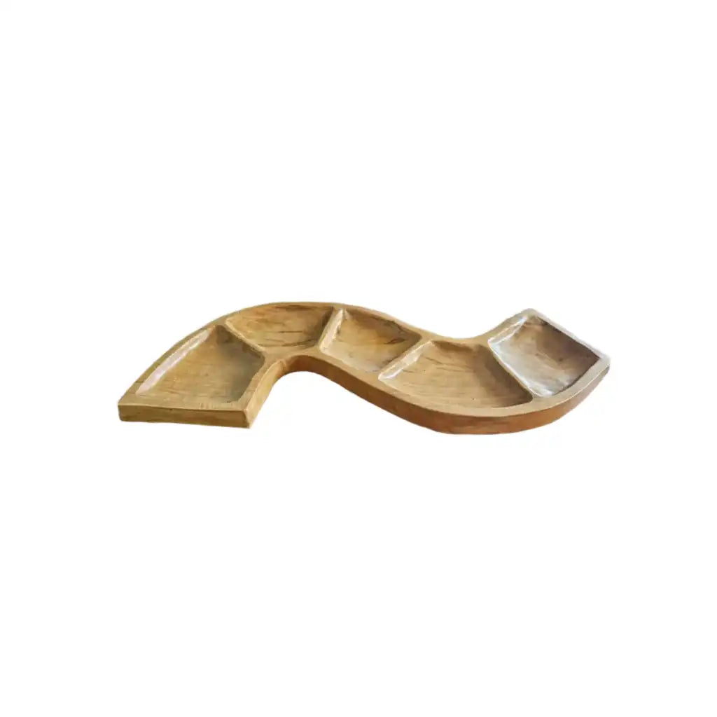 Ancient Wisdom Wooden Snack Tray Snake Shaped Teak Bowl - Sustainably Sourced Home & Garden > Kitchen & Dining > Tableware > Serveware > Serving Platters > Wooden Snack Tray > Snake Shaped Teak Bowl > Sustainably Sourced Seveing Tray emmy-jane-boutique.myshopify.com