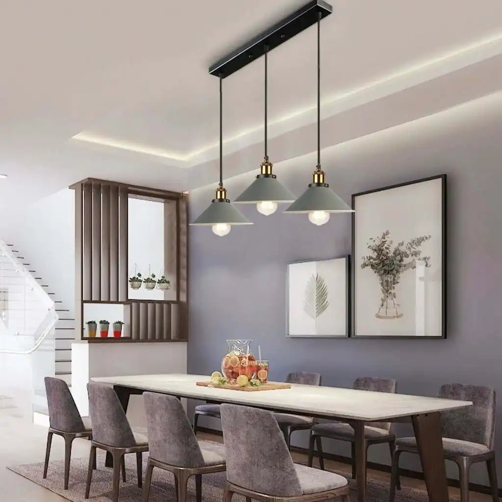 LEDSone Industrial Pendant Light with 3 Heads Cone Style Chandelier Home & Garden > Lighting > Lighting Fixtures > Ceiling Light Fixtures > Ceiling Lights > Metal Ceiling Lights > Pendant Lights emmy-jane-boutique.myshopify.com