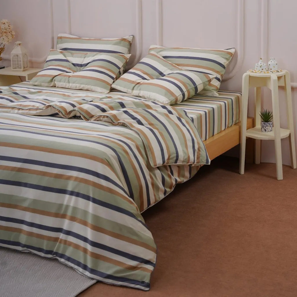 SHEET STORY Bamboo & Cotton Duvet Cover - Ackly Bamboo Harmony Stripe Home & Garden > Linens & Bedding > Bedding > Duvet Covers > Bamboo & Cotton Duvet Covers > Striped Duvet Covers > Natural Duvet Covers emmy-jane-boutique.myshopify.com