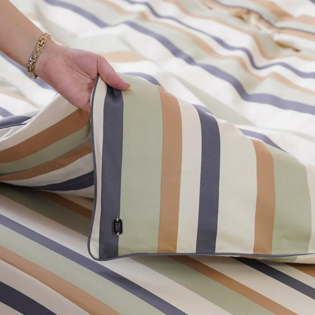 SHEET STORY Bamboo & Cotton Duvet Cover - Ackly Bamboo Harmony Stripe Home & Garden > Linens & Bedding > Bedding > Duvet Covers > Bamboo & Cotton Duvet Covers > Striped Duvet Covers > Natural Duvet Covers emmy-jane-boutique.myshopify.com