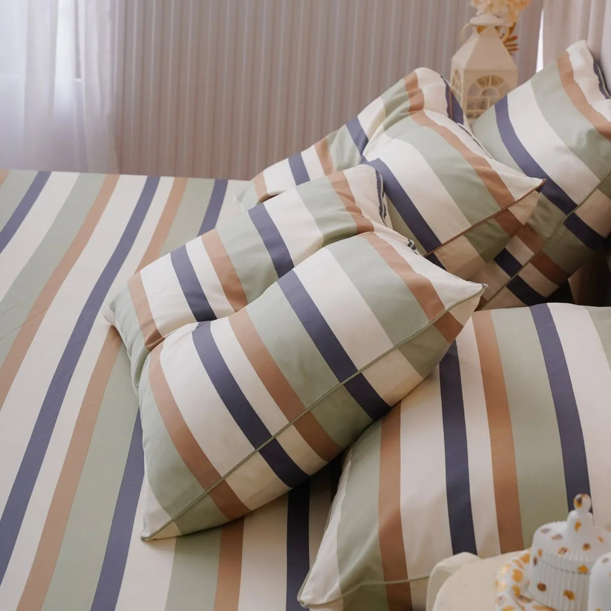 SHEET STORY Bamboo & Cotton Pillowcases - Ackly Bamboo Stripe Pillowcases Pair Home & Garden > Linens & Bedding > Bedding > Pillowcases & Shams > Bamboo & Cotton Pillow Cases > Striped Pillow Cases > Pillowcases emmy-jane-boutique.myshopify.com