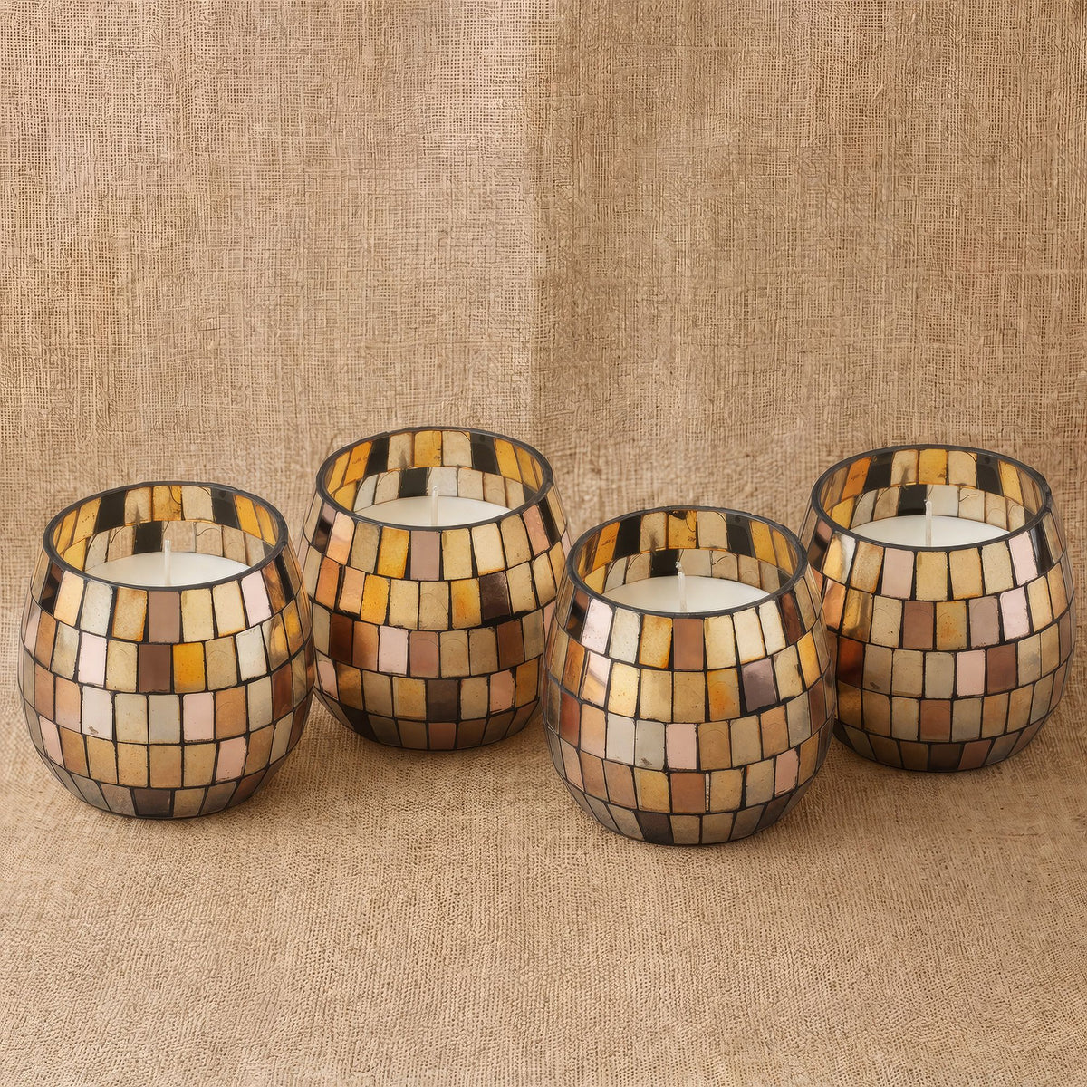 Decorative glass candle