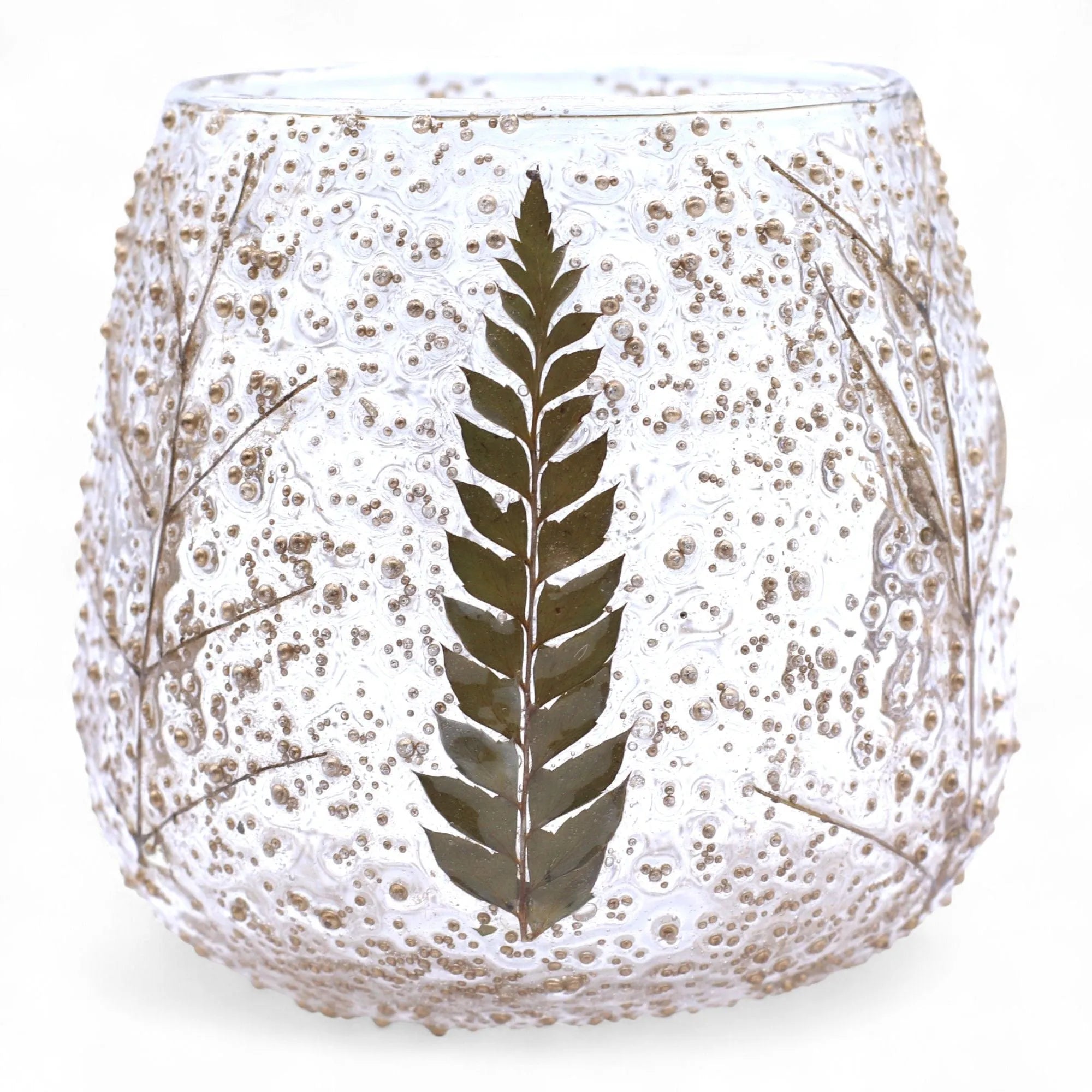 Glass straight candle holder