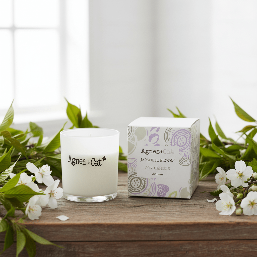 Agnes + Cat Votive Candle - Japanese Bloom