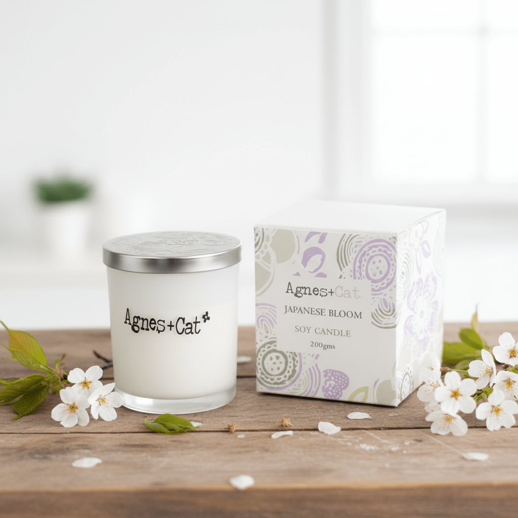 Agnes + Cat Votive Candle - Japanese Bloom