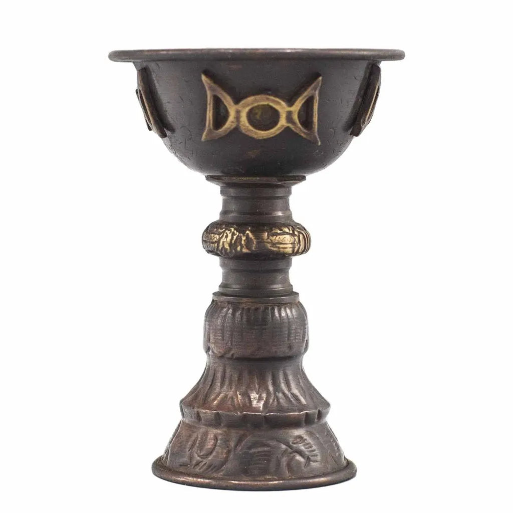 Ancient Wisdom Antique Copper Ritual Goblet Triple Moon Chalice Religious & Ceremonial > Religious Items > Ritual Chalices > Iron Ritual Goblet > Triple Moon Ritual Chalice emmy-jane-boutique.myshopify.com