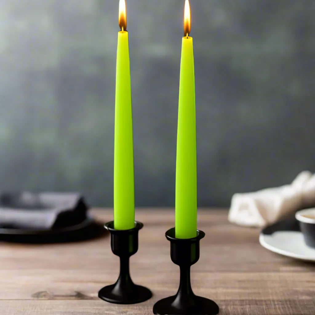 Ancient Wisdom Non Drip Taper Candles - Green - Unscented Candles Box of 10 Home & Garden > Decor > Home Fragrances > Candles > Pack Of 10 Taper Candles > Non Drip Candles emmy-jane-boutique.myshopify.com