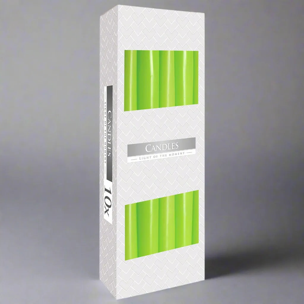 Ancient Wisdom Non Drip Taper Candles - Green - Unscented Candles Box of 10 Home & Garden > Decor > Home Fragrances > Candles > Pack Of 10 Taper Candles > Non Drip Candles emmy-jane-boutique.myshopify.com