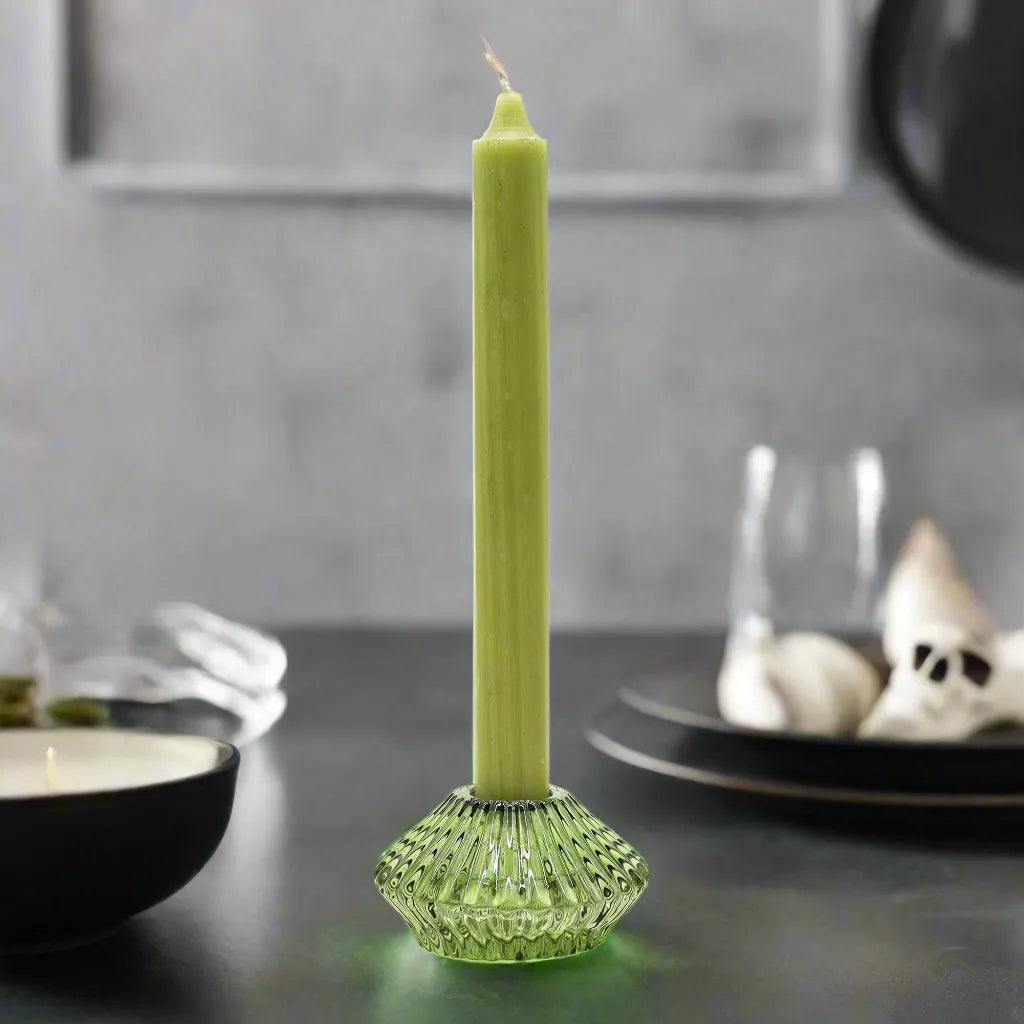 Ancient Wisdom Green Dinner Candle / Tealight Holder - Garden Jade Flower Flip Home & Garden > Decor > Home Fragrance Accessories > Candle Holders > Glass Candle Holders > Green Candle Holders emmy-jane-boutique.myshopify.com