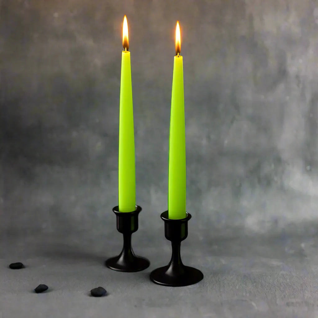 Ancient Wisdom Non Drip Taper Candles - Green - Unscented Candles Box of 10 Home & Garden > Decor > Home Fragrances > Candles > Pack Of 10 Taper Candles > Non Drip Candles emmy-jane-boutique.myshopify.com