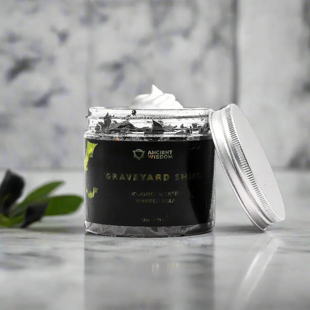 Ancient Wisdom Halloween Whipped Soap - Graveyard Shift - Paraben-Free SLS-Free & Vegan Whipped Soap emmy-jane-boutique.myshopify.com