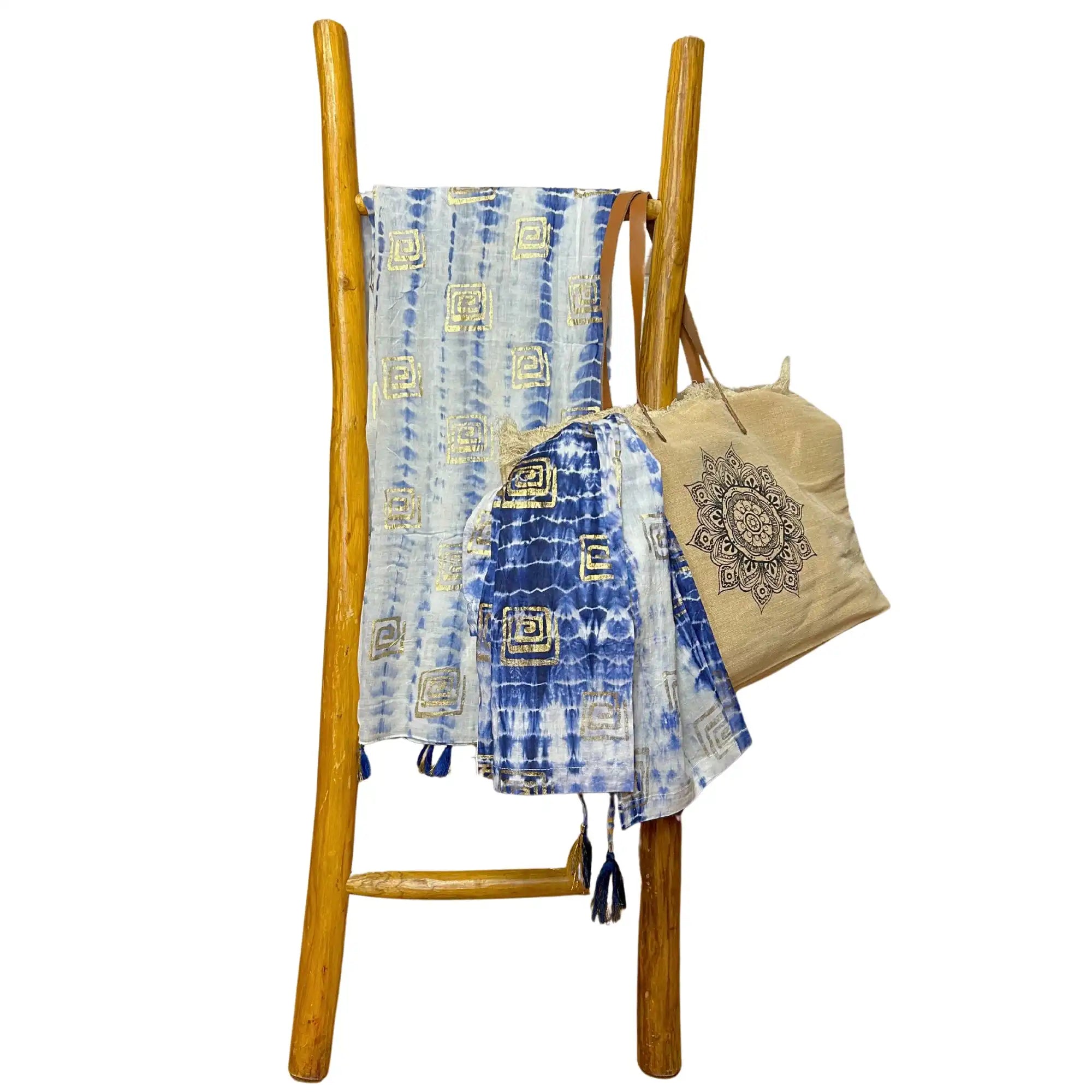 Ancient Wisdom Hand-Painted Cotton Scarf Sarong - Versatile Pario Beach Cover-Up Clothing & Accessories > Clothing Accessories > Scarves & Snoods > Scarves > Cotton Scarves > Hand Painted Scarves > Pario Scarf > Sarongs > Beach Cover Ups emmy-jane-boutique.myshopify.com