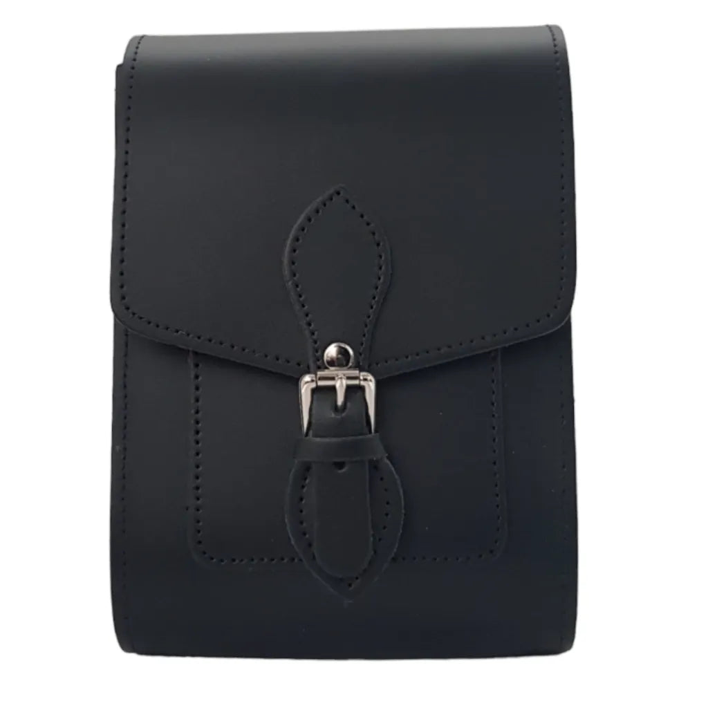 Zatchels Handmade Leather Festival Phone Bag - Black Phone Pouch Clothing & Accessories > Handbags, Wallets & Cases > Handbags > Handmade Handbags > Leather Handbags > Festival Bags > Handmade Leather Festival Phone Bag > Black Leather Phone Bags emmy-jane-boutique.myshopify.com