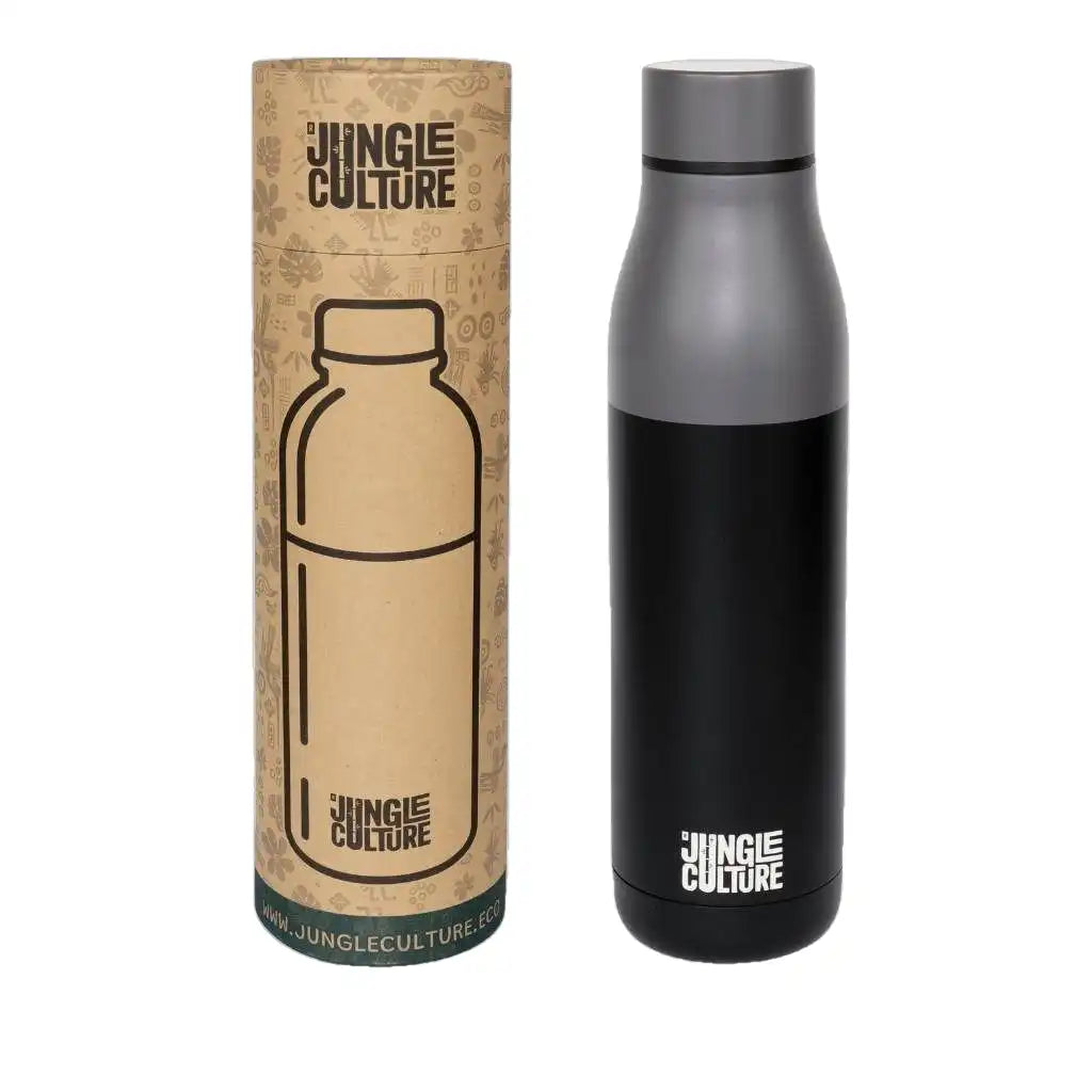 Jungle Culture Stainless Steel Water Bottle - Matt Black or White - Bottle for Life Home & Garden > Kitchen & Dining > Food & Beverage Carriers > Water Bottles > Eco-Friendly Water Bottles emmy-jane-boutique.myshopify.com