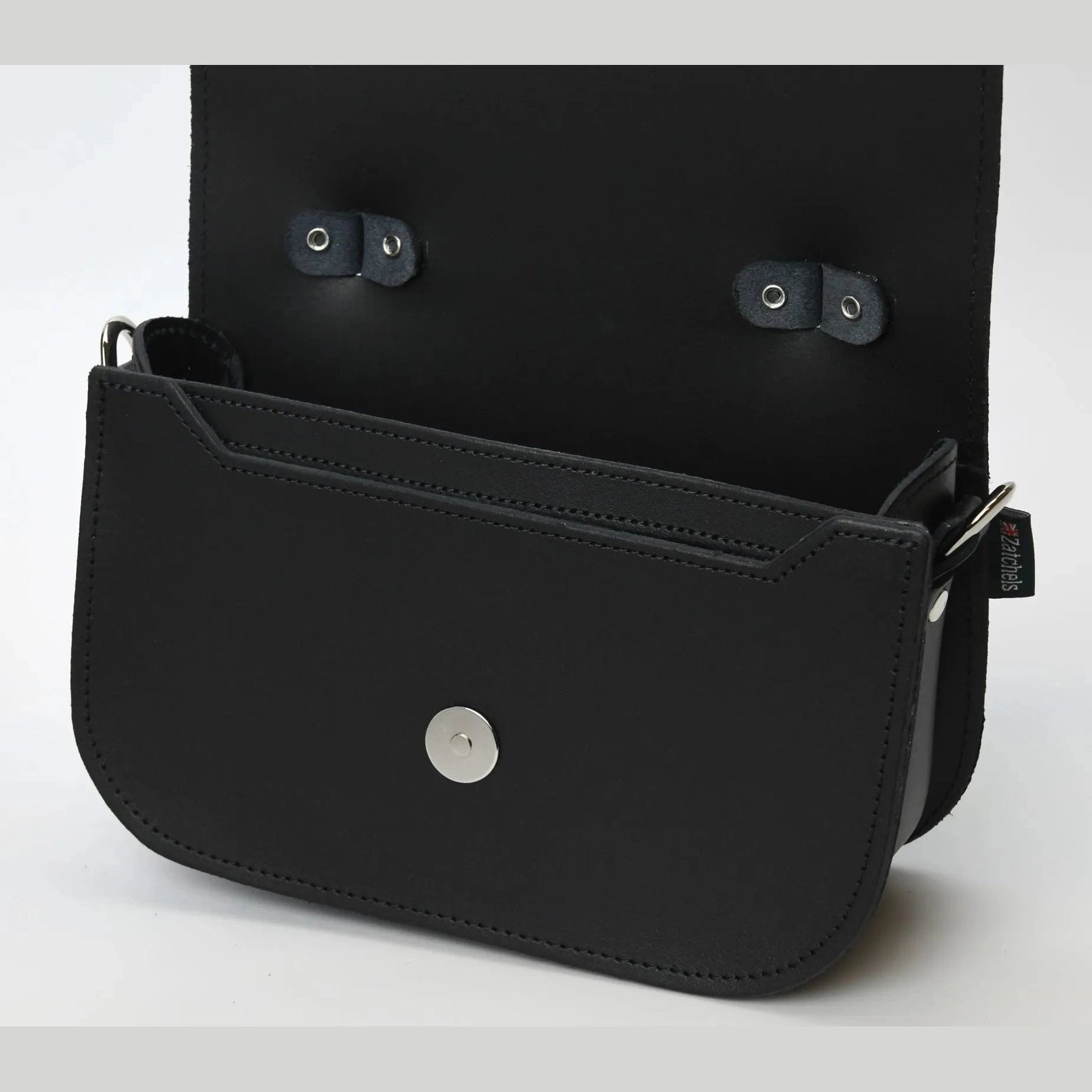 Zatchels Aura Handmade Leather Bag - Black Clutch Bag emmy-jane-boutique.myshopify.com