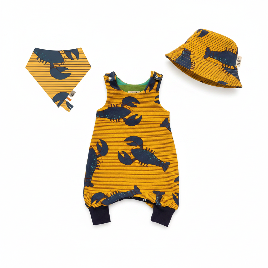Blue Lobsters on Gold Collection