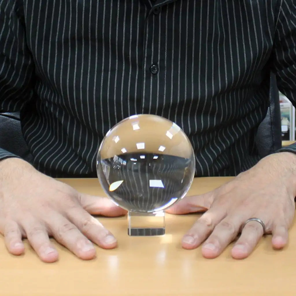 Ancient Wisdom Crystal Balls - 5 Sizes - High-Quality Optical Glass Ball & Stand Home & Garden > Decor > Artwork > Sculptures & Statues > Crystal Balls emmy-jane-boutique.myshopify.com