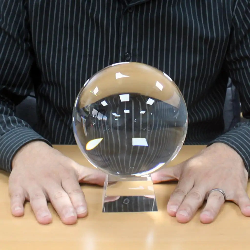 Ancient Wisdom Crystal Balls - 5 Sizes - High-Quality Optical Glass Ball & Stand Home & Garden > Decor > Artwork > Sculptures & Statues > Crystal Balls emmy-jane-boutique.myshopify.com
