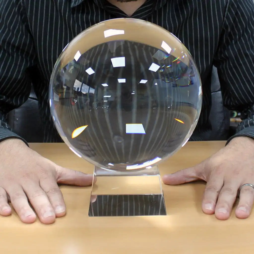 Ancient Wisdom Crystal Balls - 5 Sizes - High-Quality Optical Glass Ball & Stand Home & Garden > Decor > Artwork > Sculptures & Statues > Crystal Balls emmy-jane-boutique.myshopify.com