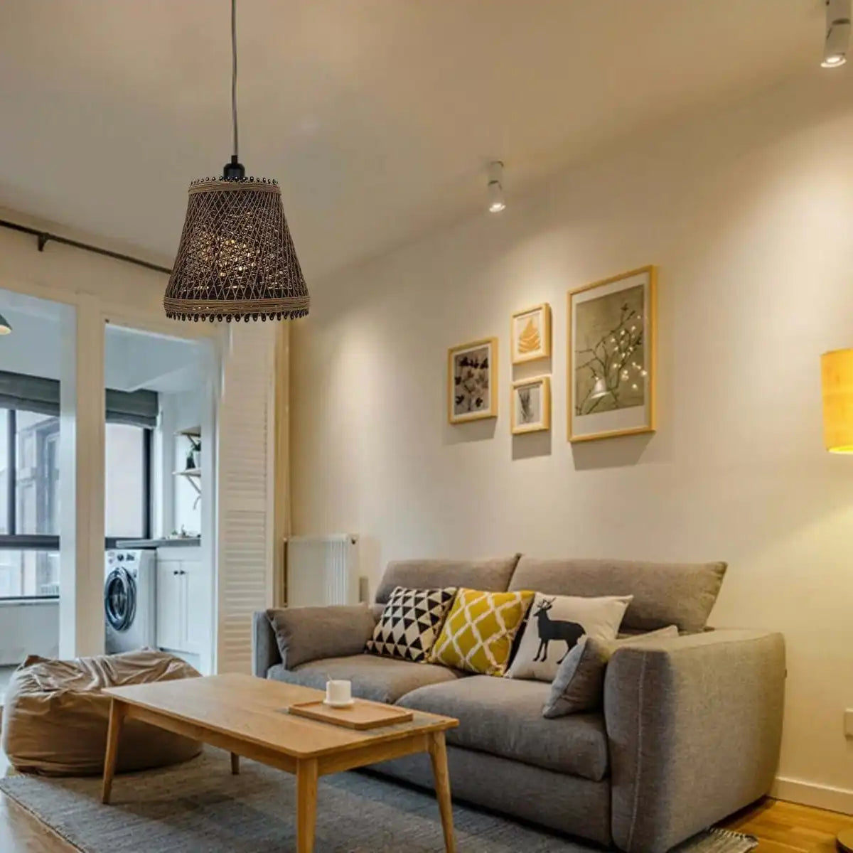 LEDSone Antique Rattan Wicker Ceiling Pendant Light Shade Home & Garden > Lighting > Lighting Fixtures > Ceiling Light Fixtures > Wicker Ceiling Lights > Rattan Ceiling Lights > Pendant Lights > Rattan Lights emmy-jane-boutique.myshopify.com