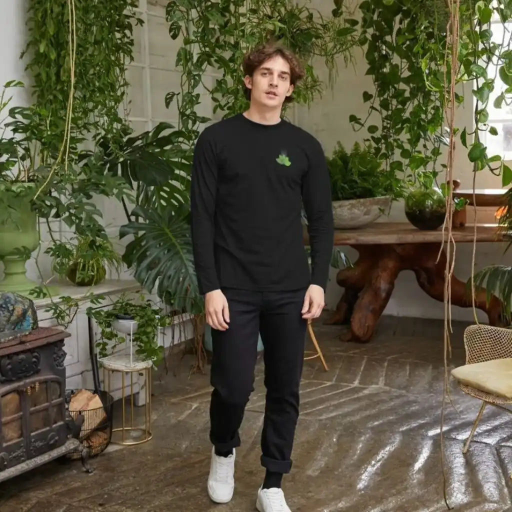 Ejb Mens Long Sleeved Organic Cotton Tee - Vegan Friendly T-shirt - Ejb eco Clothing & Accessories > Clothing > Shirts & Tops> Mens Cotton T-Shirts > Eco-friendly T-Shirts > Organic Cotton T-Shirts > Mens long sleeved Organic Cotton Tee > Vegan Friendly T-shirts > Ejb eco Clothing emmy-jane-boutique.myshopify.com