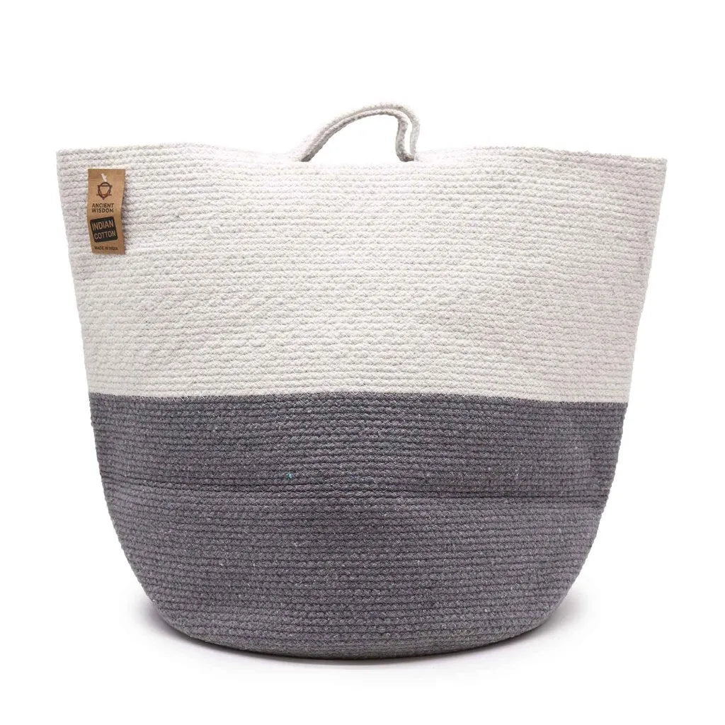 Ancient Wisdom Eco-Friendly Large Storage Basket - Cotton Rope 45x40cm Home & Garden > Household Supplies > Storage & Organization > Household Storage Containers > Eco-Friendly Large Storage Basket > Cotton Rope Storage Baskets > Natural Storage Baskets emmy-jane-boutique.myshopify.com