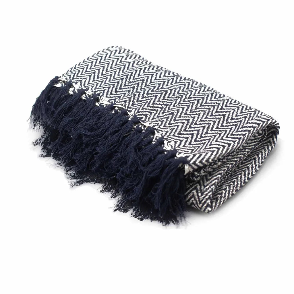 AW Artisan Handmade Cotton Throws - Geometric Designs - 6 Colours Home & Garden > Linens & Bedding > Bedding > Blankets > Handmade Cotton Throws emmy-jane-boutique.myshopify.com