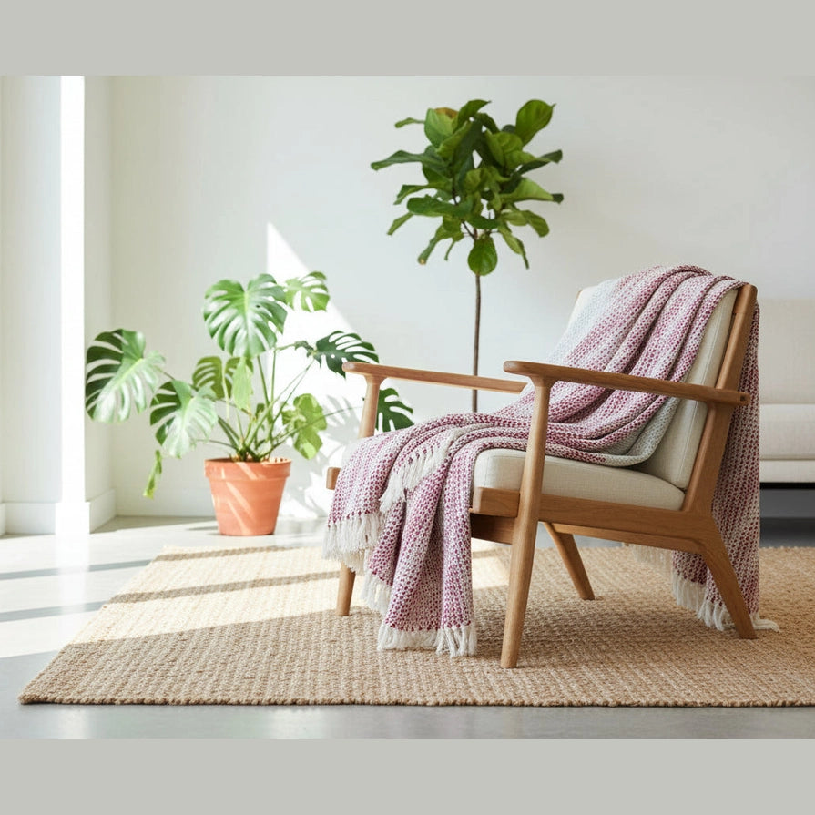 AW Artisan Handmade Cotton Throws - Geometric Designs - 6 Colours Home & Garden > Linens & Bedding > Bedding > Blankets > Handmade Cotton Throws emmy-jane-boutique.myshopify.com