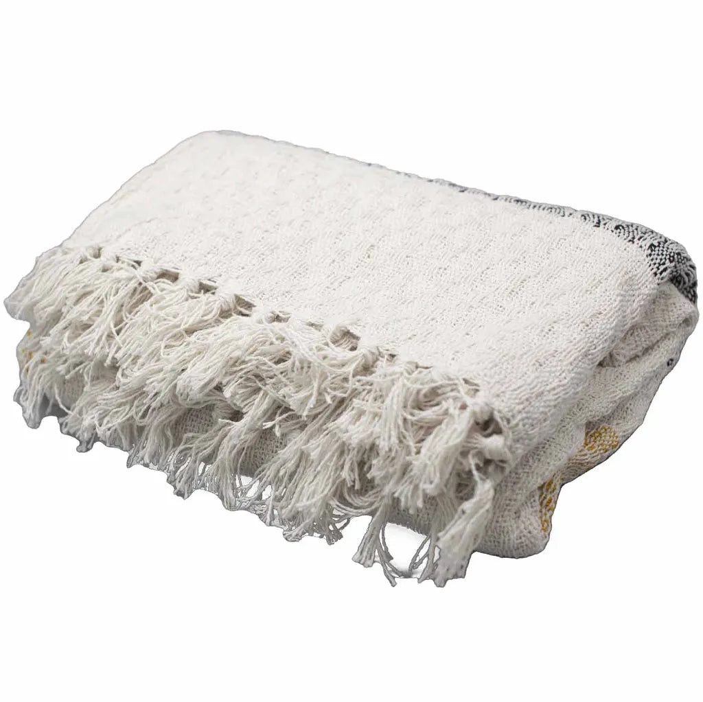 AW Artisan Handmade Cotton Throws - Geometric Designs - 6 Colours Home & Garden > Linens & Bedding > Bedding > Blankets > Handmade Cotton Throws emmy-jane-boutique.myshopify.com