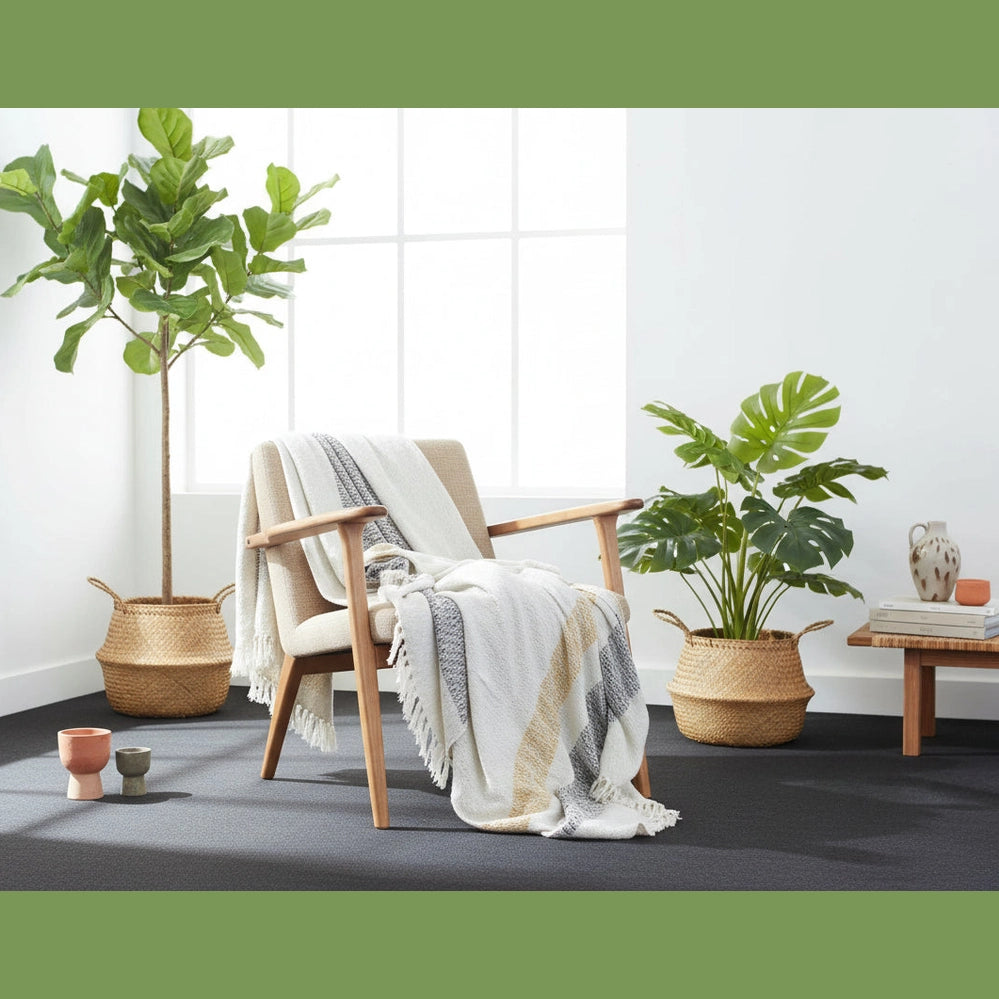 AW Artisan Handmade Cotton Throws - Geometric Designs - 6 Colours Home & Garden > Linens & Bedding > Bedding > Blankets > Handmade Cotton Throws emmy-jane-boutique.myshopify.com