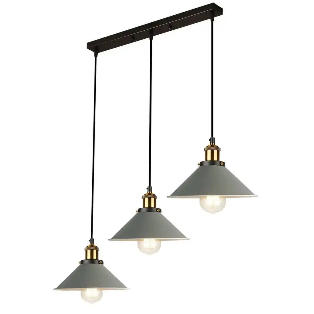LEDSone Industrial Pendant Light with 3 Heads Cone Style Chandelier Home & Garden > Lighting > Lighting Fixtures > Ceiling Light Fixtures > Ceiling Lights > Metal Ceiling Lights > Pendant Lights emmy-jane-boutique.myshopify.com