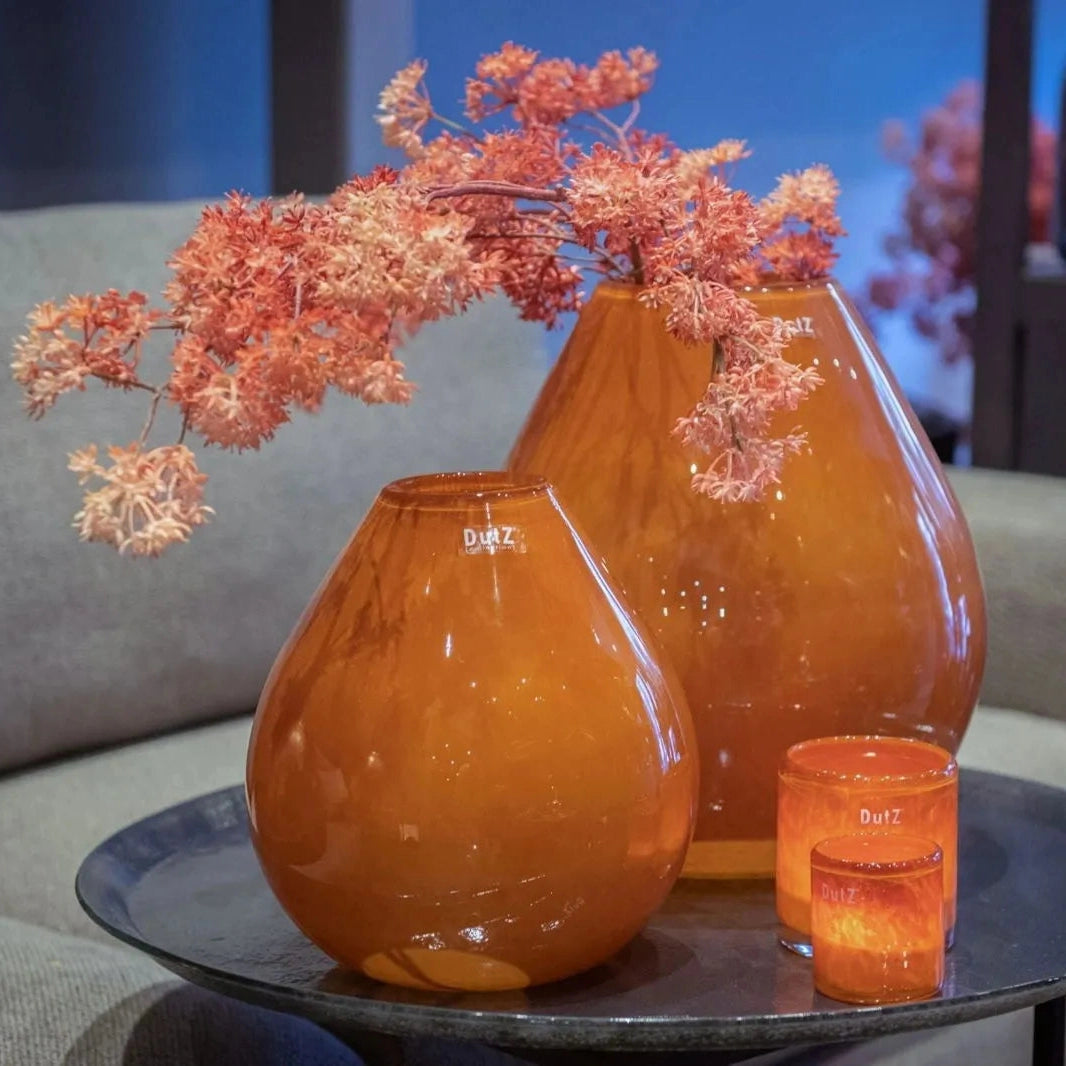 Lowlands Design Hand Blown Vase DRUBA - Rusted Orange Brown by DutZ Home & Garden > Decor > Vases > Glass Vases > Rust Brown Vases emmy-jane-boutique.myshopify.com