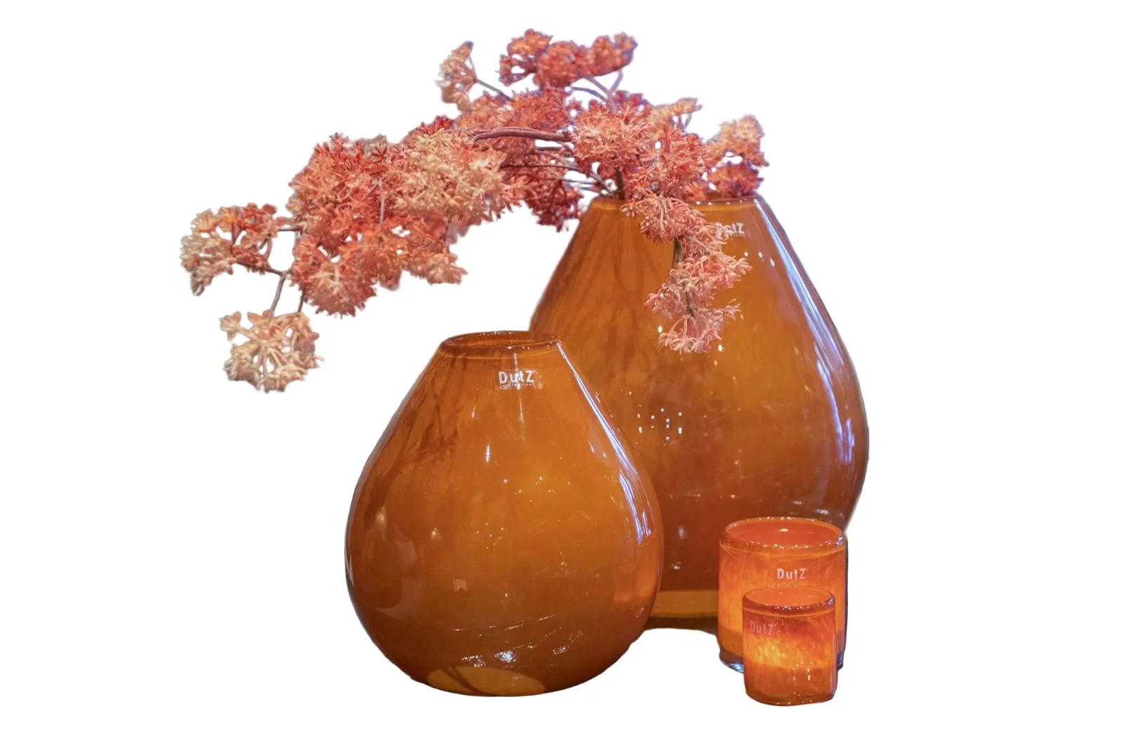 Lowlands Design Hand Blown Vase DRUBA - Rusted Orange Brown by DutZ Home & Garden > Decor > Vases > Glass Vases > Rust Brown Vases emmy-jane-boutique.myshopify.com