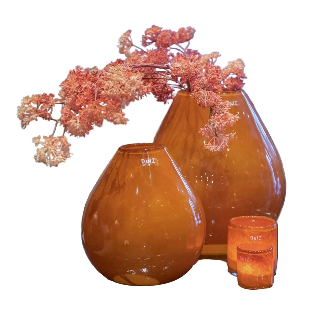 Lowlands Design Hand Blown Vase DRUBA - Rusted Orange Brown by DutZ Home & Garden > Decor > Vases > Glass Vases > Rust Brown Vases emmy-jane-boutique.myshopify.com