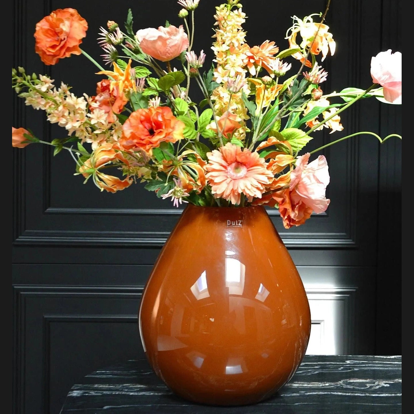 Lowlands Design Hand Blown Vase DRUBA - Rusted Orange Brown by DutZ Home & Garden > Decor > Vases > Glass Vases > Rust Brown Vases emmy-jane-boutique.myshopify.com