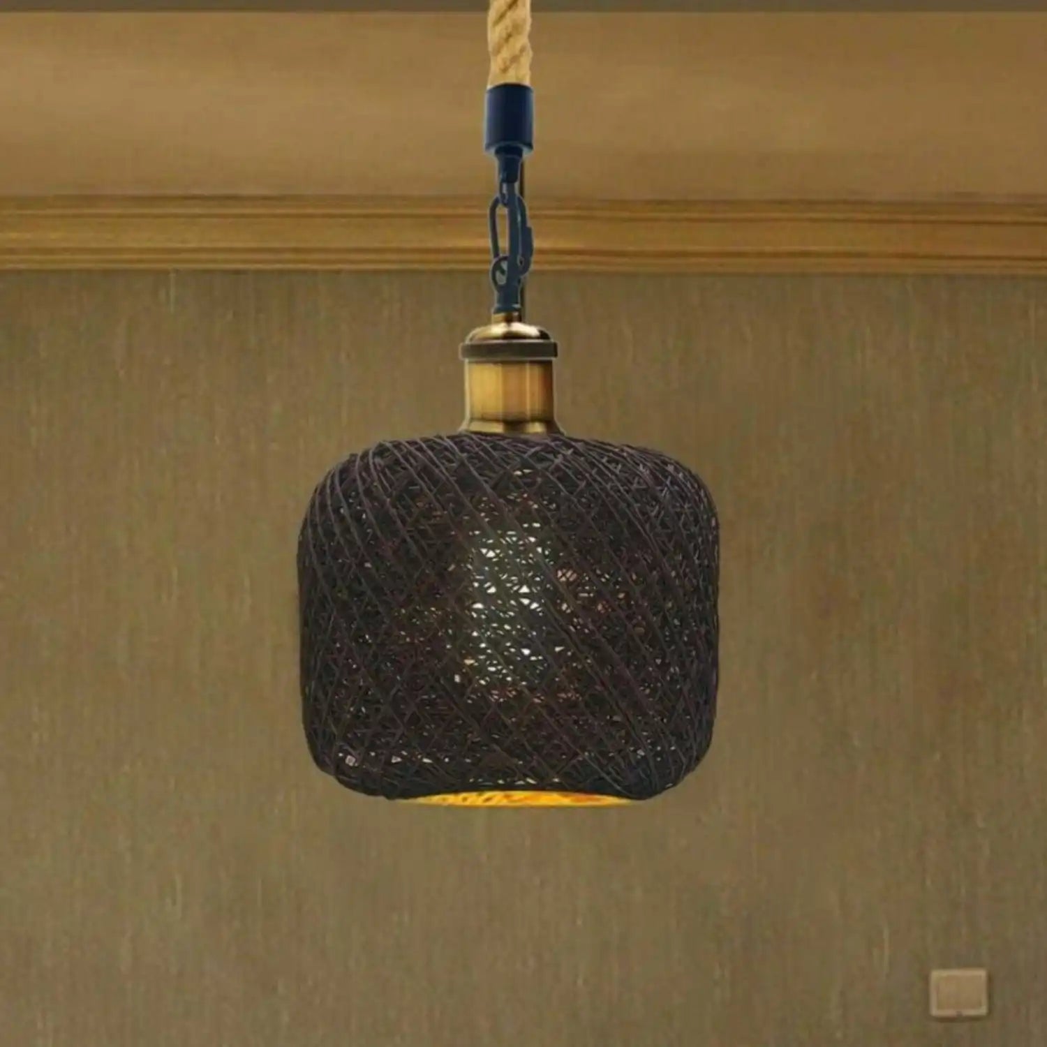 LEDSone Rattan Ceiling Light Lamp Hanging Hemp Rope Home & Garden > Lighting > Lighting Fixtures > Ceiling Light Fixtures > Ceiling Lights > Pendant Lights > Hemp Rope Lights emmy-jane-boutique.myshopify.com