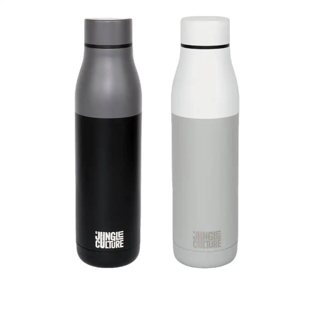 Jungle Culture Stainless Steel Water Bottle - Matt Black or White - Bottle for Life Home & Garden > Kitchen & Dining > Food & Beverage Carriers > Water Bottles > Eco-Friendly Water Bottles emmy-jane-boutique.myshopify.com