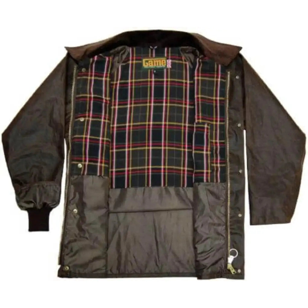 Game Antique Wax Jacket - Game Barker Apparel & Accessories > Clothing > Outerwear > Coats & Jackets > Wax Jacket > Game Jacket > Mens Waxed Cotton Coat emmy-jane-boutique.myshopify.com