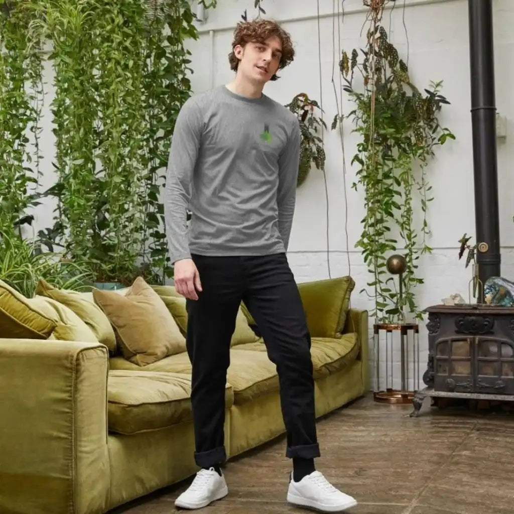Ejb Mens Long Sleeved Organic Cotton Tee - Vegan Friendly T-shirt - Ejb eco Clothing & Accessories > Clothing > Shirts & Tops> Mens Cotton T-Shirts > Eco-friendly T-Shirts > Organic Cotton T-Shirts > Mens long sleeved Organic Cotton Tee > Vegan Friendly T-shirts > Ejb eco Clothing emmy-jane-boutique.myshopify.com