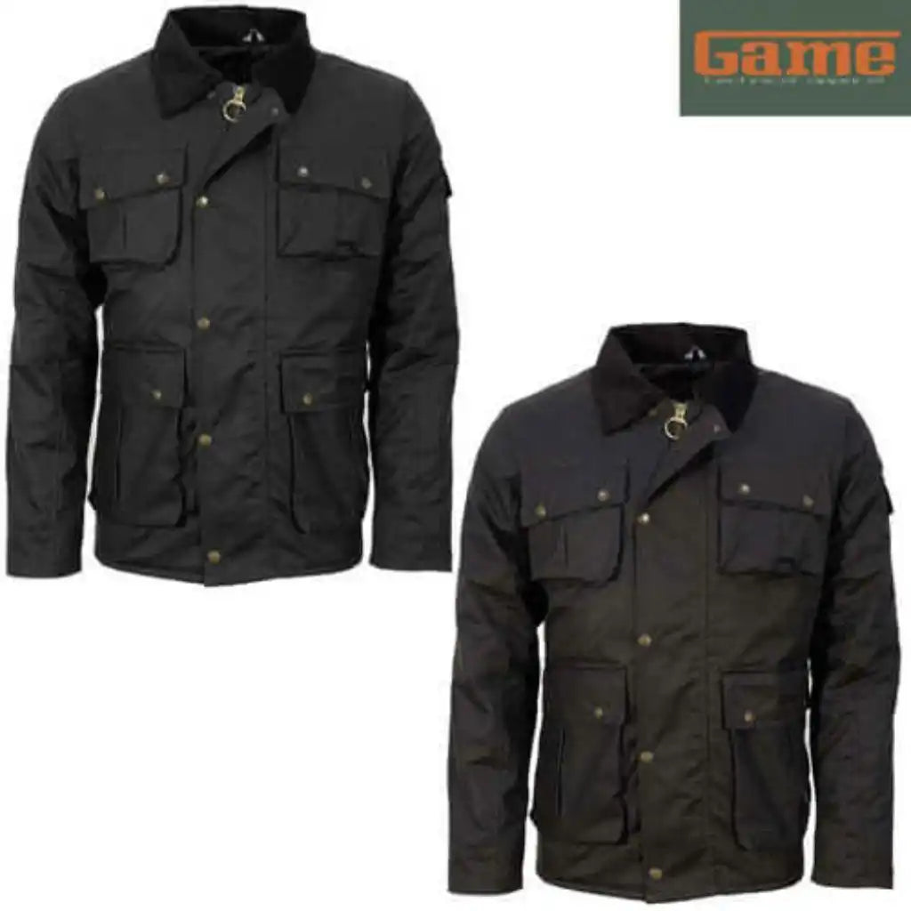 Game Mens Wax Jacket - Game Utilitas II Apparel & Accessories > Clothing > Outerwear > Coats & Jackets > Wax Jacket > Game Jacket > Mens Waxed Cotton Coat emmy-jane-boutique.myshopify.com