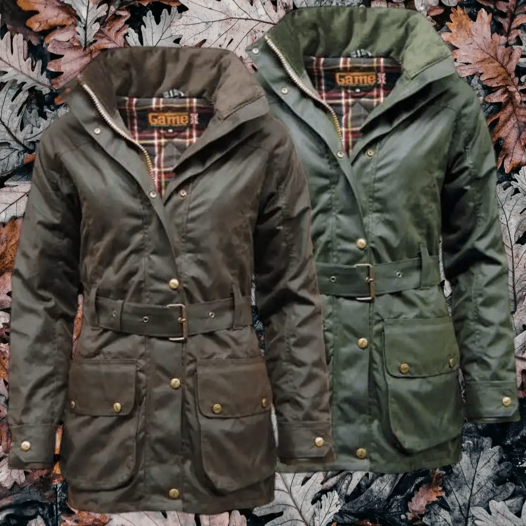 Game Antique Waxed Jacket - Game Cantrell Padded Apparel & Accessories > Clothing > Outerwear > Coats & Jackets > Quilted Wax Jacket > Game Wax Jacket > Womens Waxed Cotton Coat emmy-jane-boutique.myshopify.com