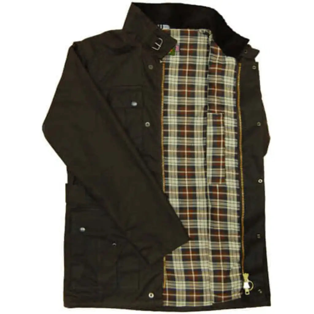 Game Motorcycle Wax Jacket - Game Continental Apparel & Accessories > Clothing > Outerwear > Coats & Jackets > Quilted Wax Jacket > Game Continental Jacket > Mens Waxed Cotton Coat emmy-jane-boutique.myshopify.com