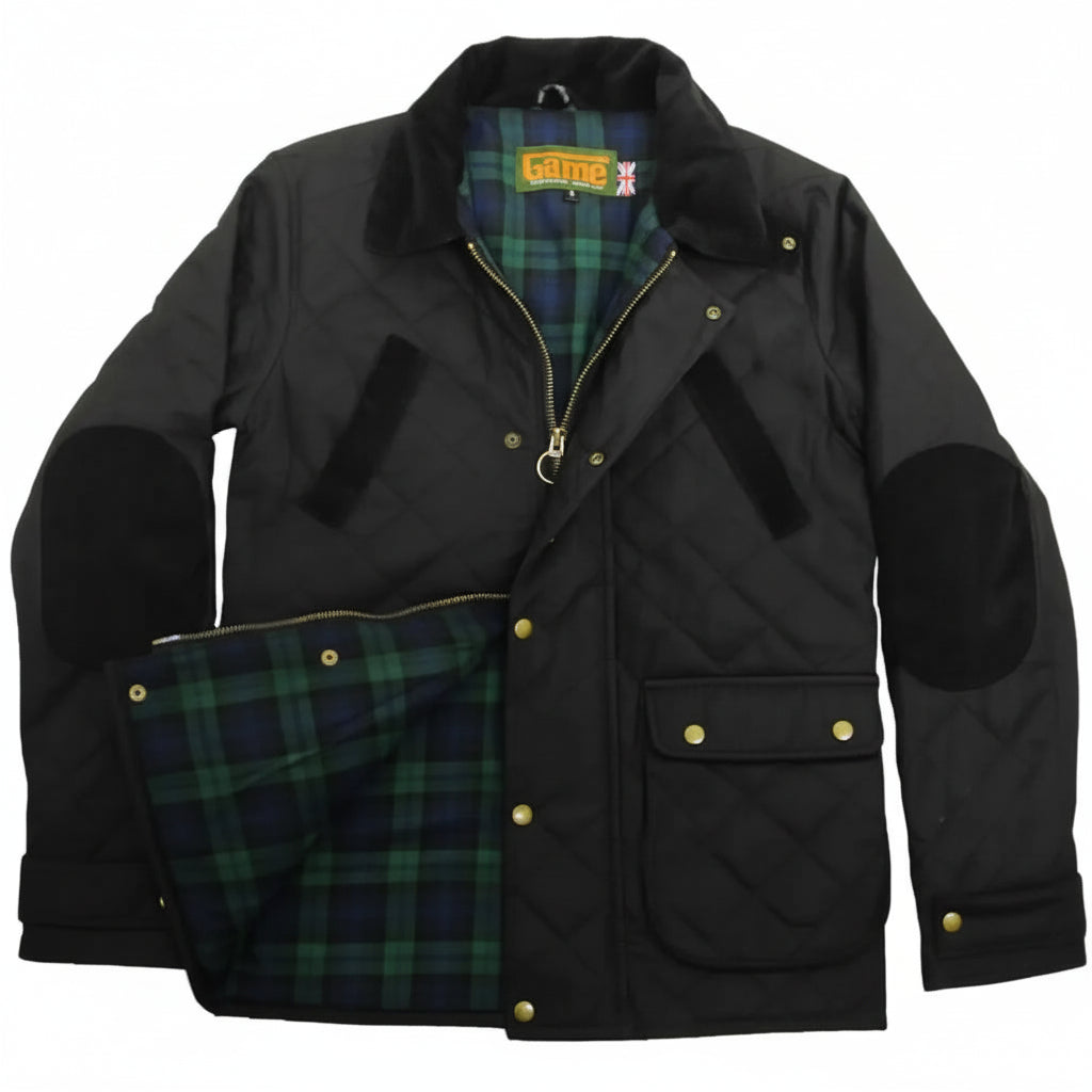 Game Quilted Wax Jacket - Game Oxford Apparel & Accessories > Clothing > Outerwear > Coats & Jackets > Quilted Wax Jacket > Game Speedway Jacket > Mens Waxed Cotton Coat emmy-jane-boutique.myshopify.com