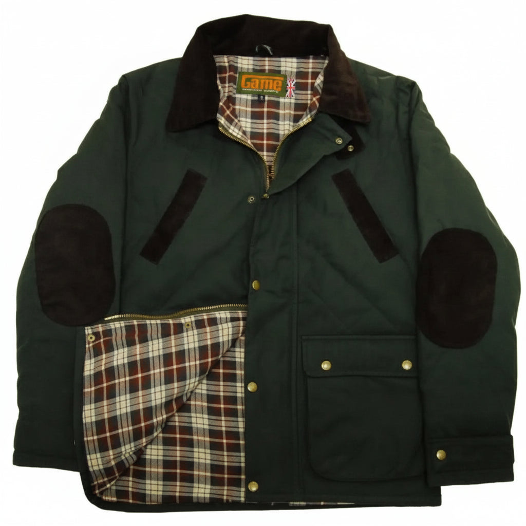 Game Quilted Wax Jacket - Game Oxford Apparel & Accessories > Clothing > Outerwear > Coats & Jackets > Quilted Wax Jacket > Game Speedway Jacket > Mens Waxed Cotton Coat emmy-jane-boutique.myshopify.com