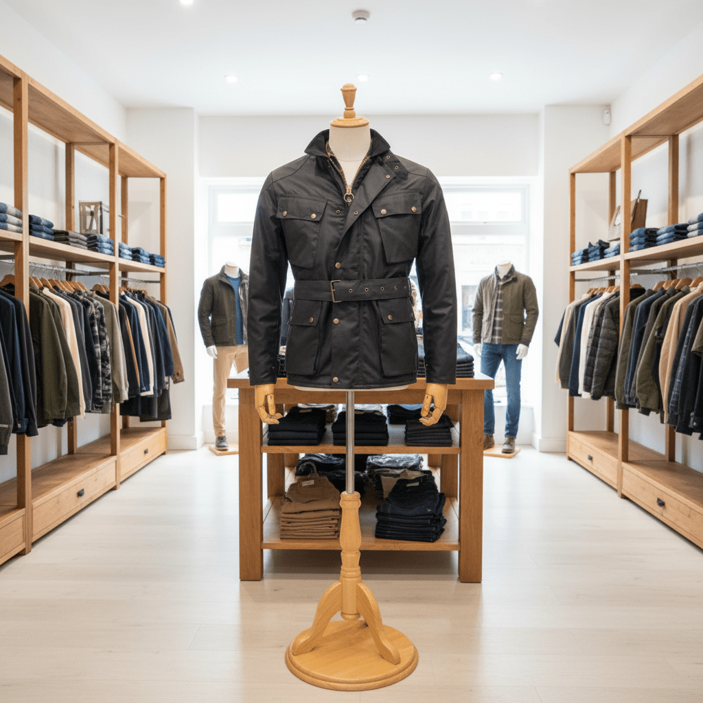 Quilted Wax Jacket - Game Speedway - Mens Waxed Cotton Coat