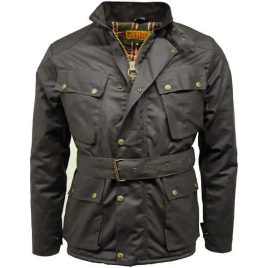 Quilted Wax Jacket Game Speedway Mens Waxed Cotton Coat